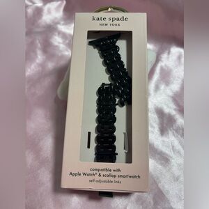 Kate Spade Black Watch Band for Apple & Scallop